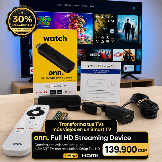 Convertidor de Smart TV Full HD 1080 (Incluye Magis TV - Win Sports+ ESPN Disney)