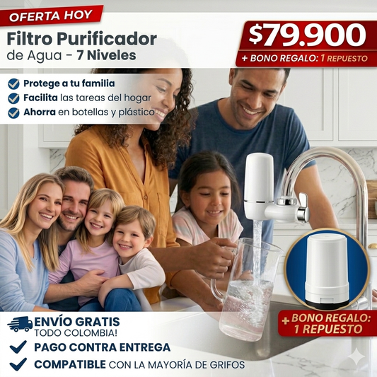 Filtro Purificador Agua 7 Niveles - GrifoPuro Pro + Repuesto