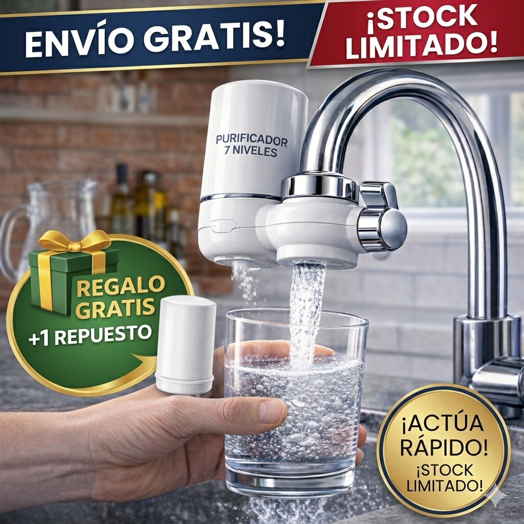 Filtro Purificador Agua 7 Niveles - GrifoPuro Pro + Repuesto